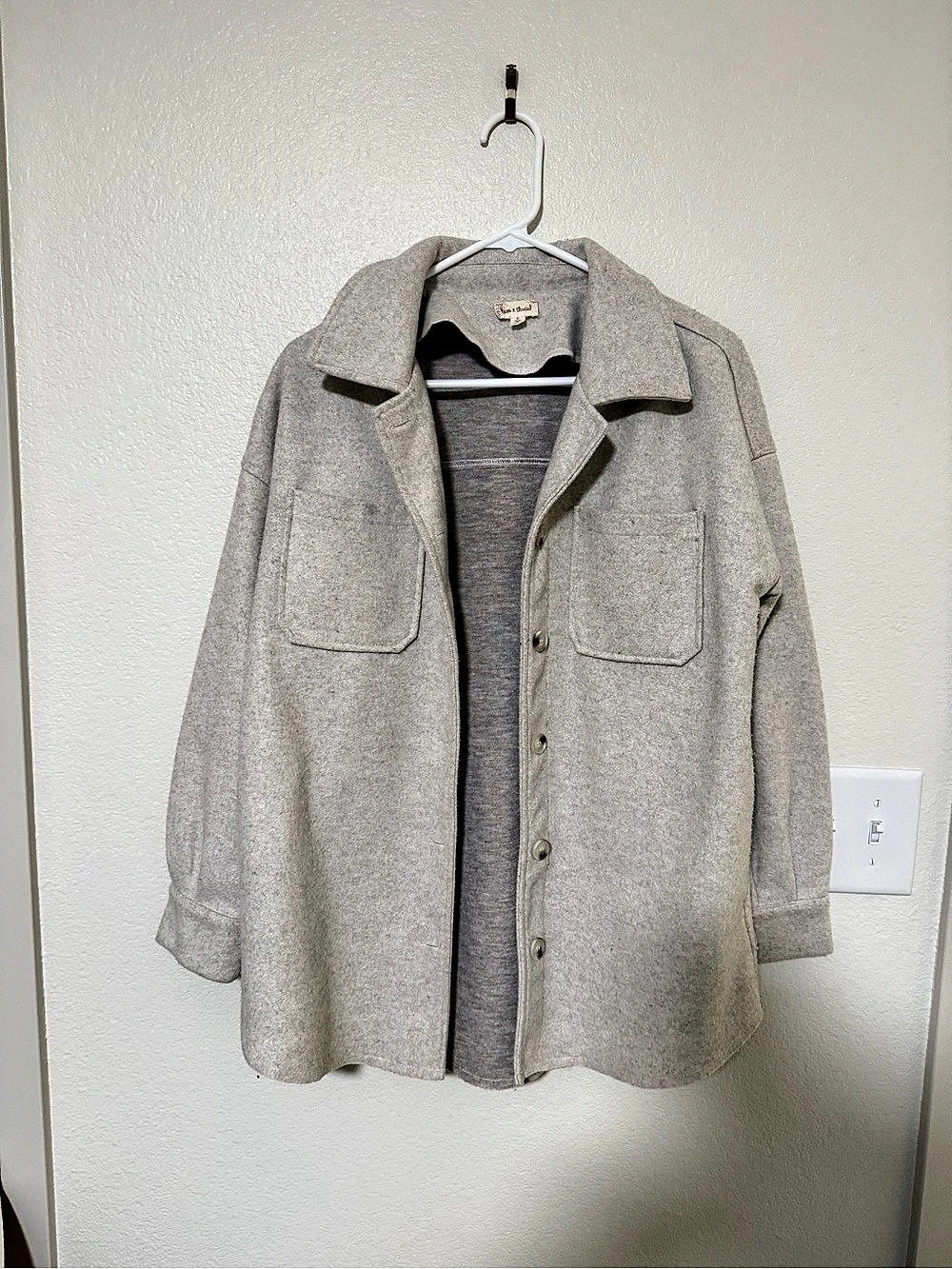 Hem & Thread Jacket Size Small Gray